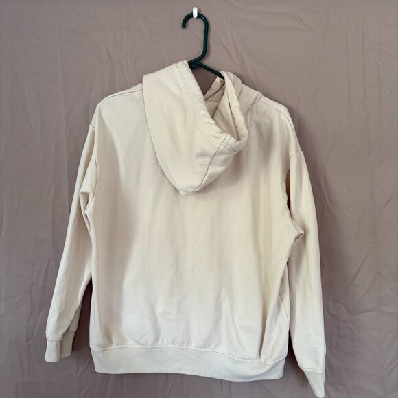 H&M Basics Unisex Cream Draw String Hoodie Size Medium Cozycore Athlesiure - Picture 5 of 10